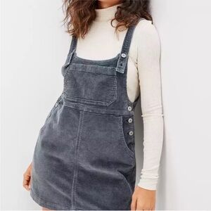 American Eagle Gray corduroy Overall Dress